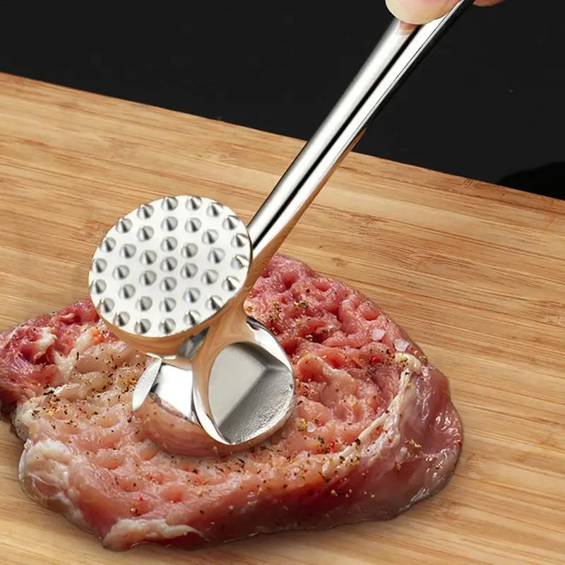 

Stainless Steel Gourmet Meat Tenderizer, Dual Sided, Heavy Duty, Hammer for Tenderizing Steak, Beef, Fish, Kitchen Tools