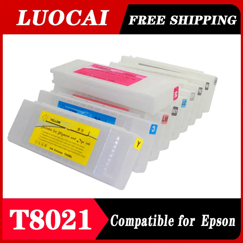 

T8021-T8029 Compatible Ink Cartridge For Epson P10080/P20080 Color large format plotter ink cartridges T8021-T8029 pigment Ink