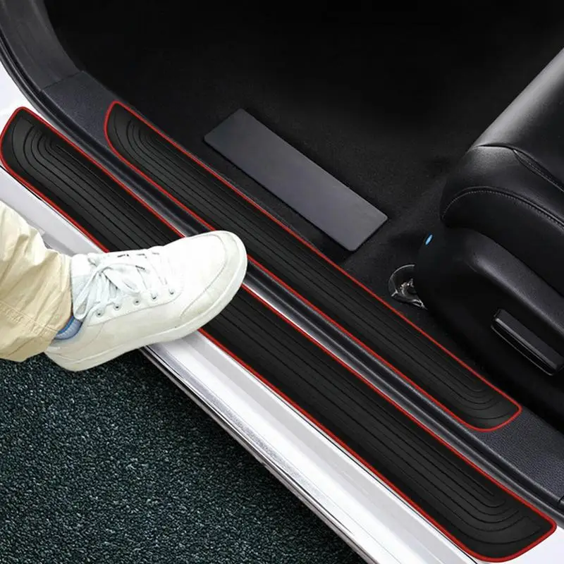 4Pcs Car Door Sill Scuff Plate Guards PVC Rubber Door Entry Guards Sill Scuff Cover Panel Step Car Door Sill Protector Stickers
4Pcs Car Door Sill Scuff Plate Guards PVC Rubber Door Entry Guards Sill Scuff Cover Panel Step Car Door Sill Protector Stickers