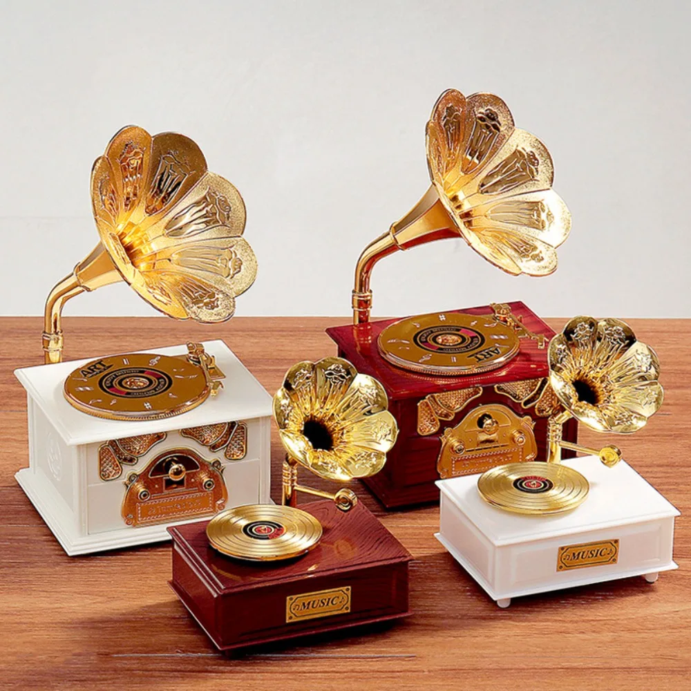 European-style Gramophone Model Music Box Phonograph Shape Gramophone Model Retro Gramophone Drawer Music Box Office Decoration
European-style Gramophone Model Music Box Phonograph Shape Gramophone Model Retro Gramophone Drawer Music Box Office Decoration