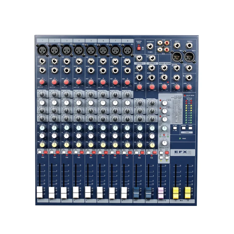 

Wholesale Top quality soundcraft style EFX8 8 channel mixer mixing console for club live show