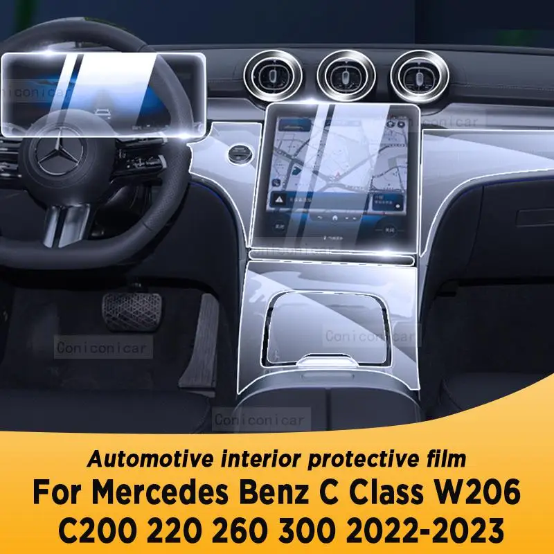 For Mercedes-Benz C Class W206 2022 2023 Car Interior Center console Transparent TPU Protective film Anti-scratc Repair film
For Mercedes-Benz C Class W206 2022 2023 Car Interior Center console Transparent TPU Protective film Anti-scratc Repair film