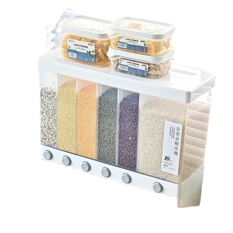 Wall Mounted Multifunctional Rice Bucket, Grain Organizer, Large Capacity Kitchen Rice Storage Box, 10kg, Sealed Jar
Wall Mounted Multifunctional Rice Bucket, Grain Organizer, Large Capacity Kitchen Rice Storage Box, 10kg, Sealed Jar