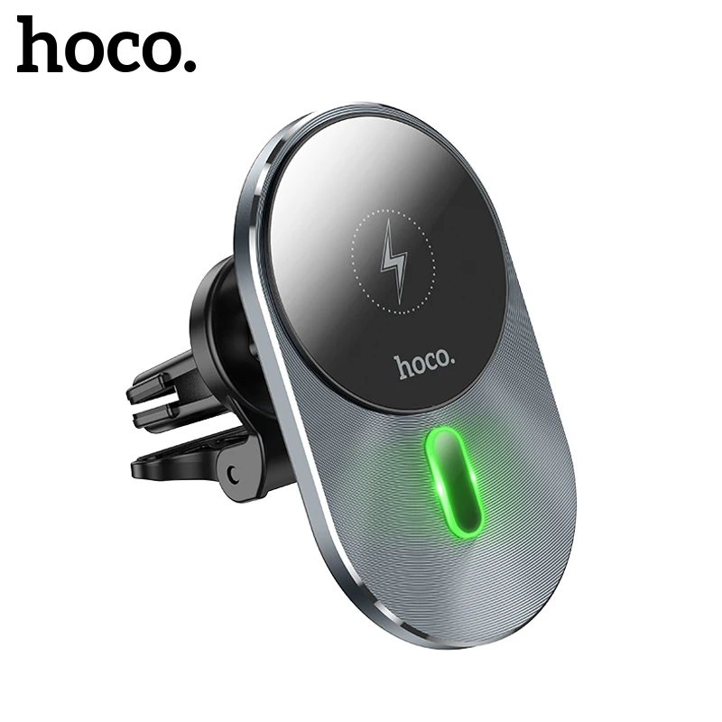 

HOCO 15W Magnetic Qi Wireless Car Charger Mount Air Vent Phone Holder Quick Charger Fast Charging for iPhone 14/13/12 Pro Max