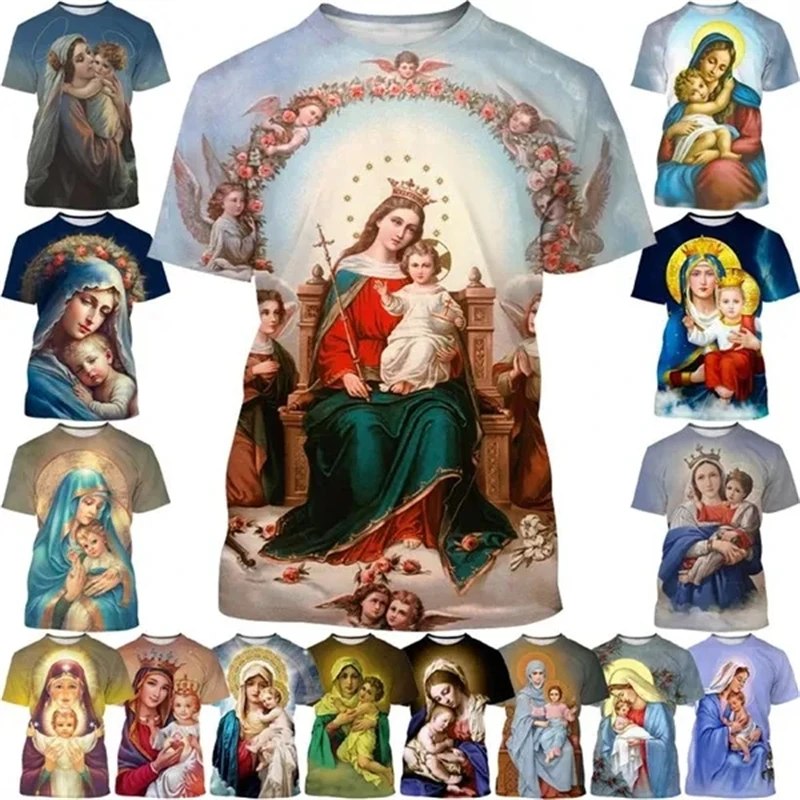 The Latest Summer Religious Belief Virgin Mary 3D Printed T-shirt Men Women Casual Fashion Short Sleeve Tees T Shirt Cool Tops
The Latest Summer Religious Belief Virgin Mary 3D Printed T-shirt Men Women Casual Fashion Short Sleeve Tees T Shirt Cool Tops