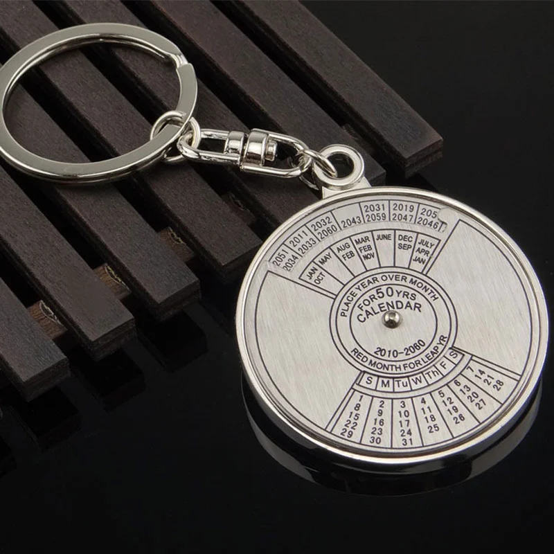 50Years Perpetual Calendar Keyring Keychain Silver Alloy Key Ring Keyfob Decoration Gift Keyrings Key Rings Interior Accessories
50Years Perpetual Calendar Keyring Keychain Silver Alloy Key Ring Keyfob Decoration Gift Keyrings Key Rings Interior Accessories