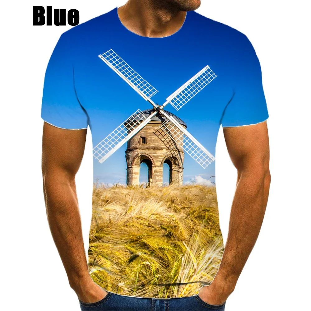 New Summer Windmill Fashion T-shirt 3D Printing T-shirt Short-sleeved T-shirt Casual Round Neck Top Men's Clothing
New Summer Windmill Fashion T-shirt 3D Printing T-shirt Short-sleeved T-shirt Casual Round Neck Top Men's Clothing
