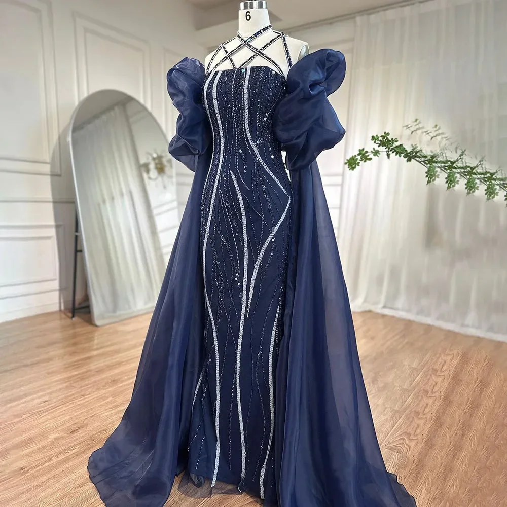 GiayMus Arabic Navy Blue Sexy Mermaid Balloon Sleeves Beaded Luxury Dubai Evening Dresses Gowns For Women Party Dress EV72072
GiayMus Arabic Navy Blue Sexy Mermaid Balloon Sleeves Beaded Luxury Dubai Evening Dresses Gowns For Women Party Dress EV72072