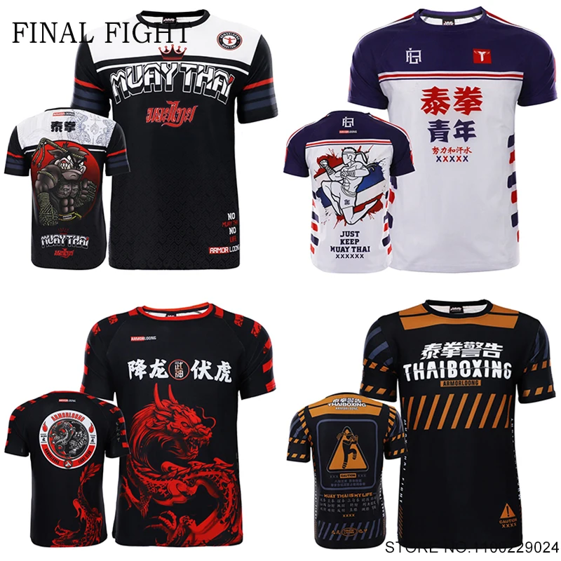 Muay Thai Shirt Men Women Boxing Training Shirts MMA Bjj Rashguard Jiu Jitsu Martial Arts Cage Fight Kickboxing Sports Tee Tops
Muay Thai Shirt Men Women Boxing Training Shirts MMA Bjj Rashguard Jiu Jitsu Martial Arts Cage Fight Kickboxing Sports Tee Tops