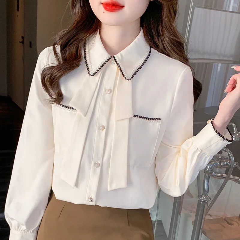 Атласные женские рубашки, свободные однотонные офисные блузки, женская одежда на весну/лето, модные женские Топы с длинным рукавом и бантом YCMYUNYAN
Атласные женские рубашки, свободные однотонные офисные блузки, женская одежда на весну/лето, модные женские Топы с длинным рукавом и бантом YCMYUNYAN