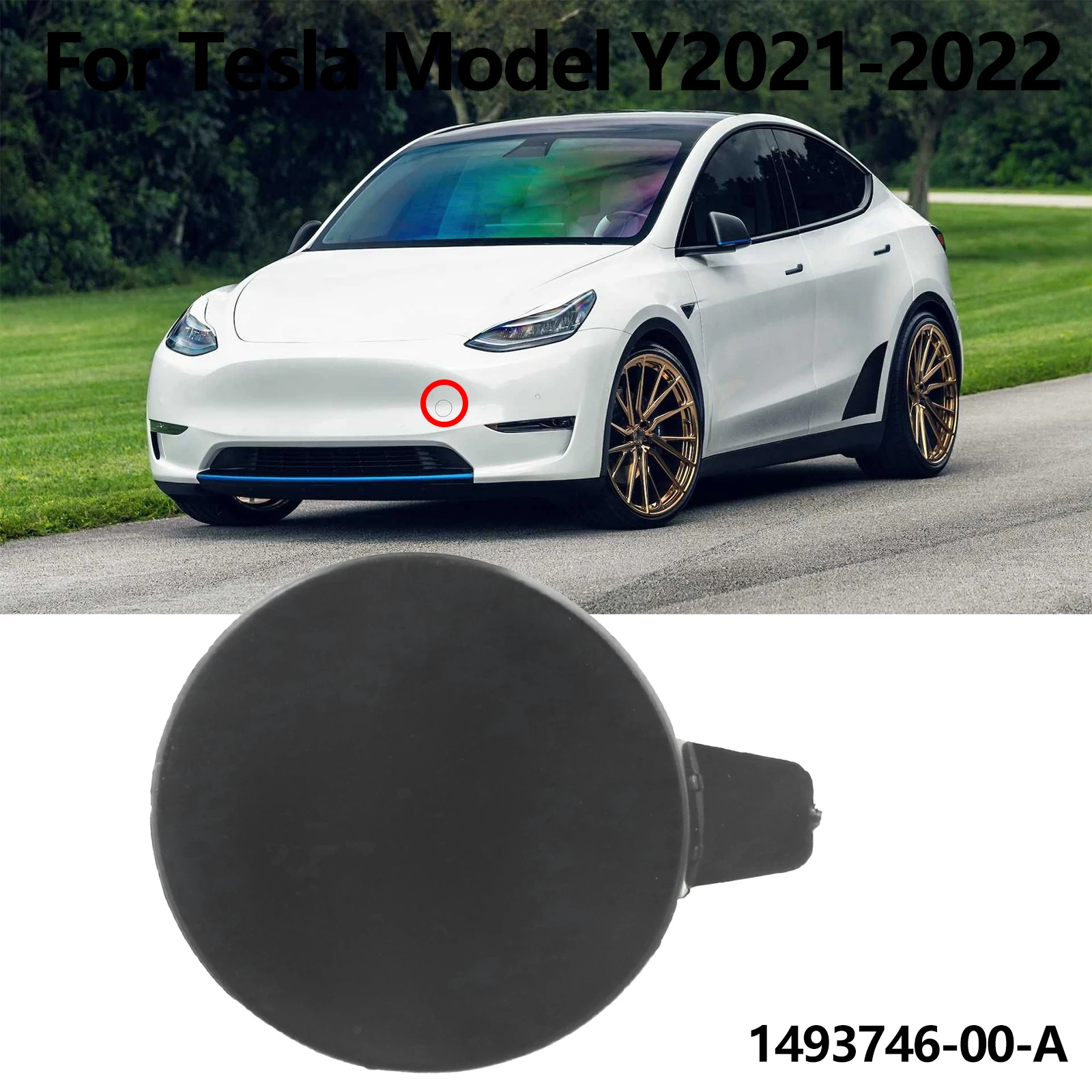 Front-Bumper-Tow Hook Towing Eye Cover Cap For Tesla Model Y 2021-2022 Black-Plastic-Accessories For Vehicles
Front-Bumper-Tow Hook Towing Eye Cover Cap For Tesla Model Y 2021-2022 Black-Plastic-Accessories For Vehicles