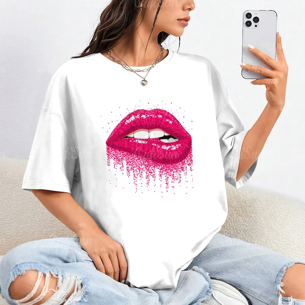 New Women's T-Shirt, Valentine's Day Printed Elements, Fashionable Casual Short-Sleeved Tops Y2k Large Size Loose T-Shirt
New Women's T-Shirt, Valentine's Day Printed Elements, Fashionable Casual Short-Sleeved Tops Y2k Large Size Loose T-Shirt