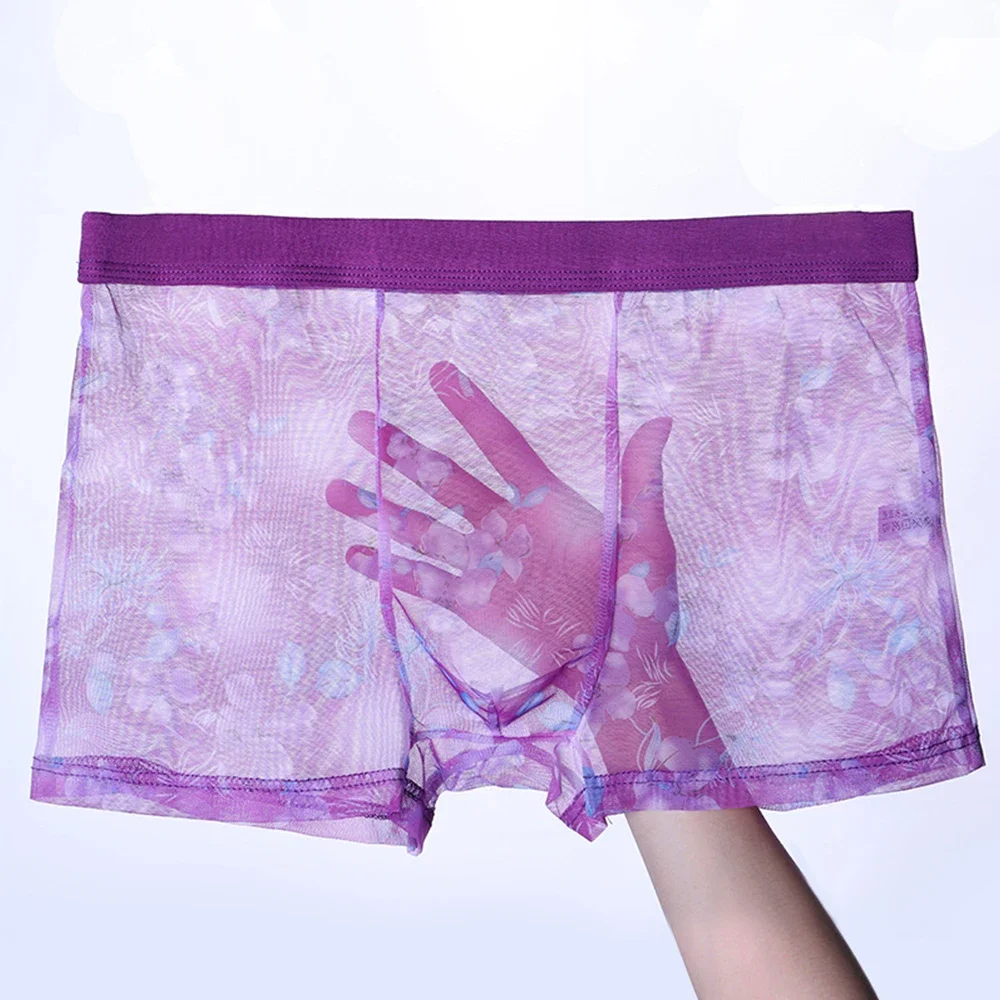 Sexy Men Sheer Thin Boxers Mesh Floral Print Large Size Underwear Breathable Transparent Briefs Quickly Dry Cool Soft Lingerie
Sexy Men Sheer Thin Boxers Mesh Floral Print Large Size Underwear Breathable Transparent Briefs Quickly Dry Cool Soft Lingerie