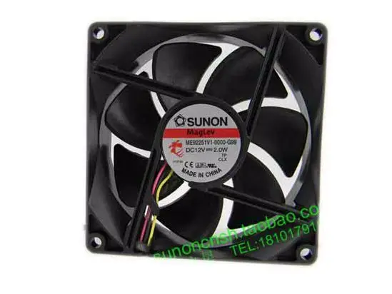 SUNON ME92251V1-0000-G99 DC 12V 2,0 W 92x92x25mm 3-проводной Вентилятор охлаждения сервера
SUNON ME92251V1-0000-G99 DC 12V 2,0 W 92x92x25mm 3-проводной Вентилятор охлаждения сервера
