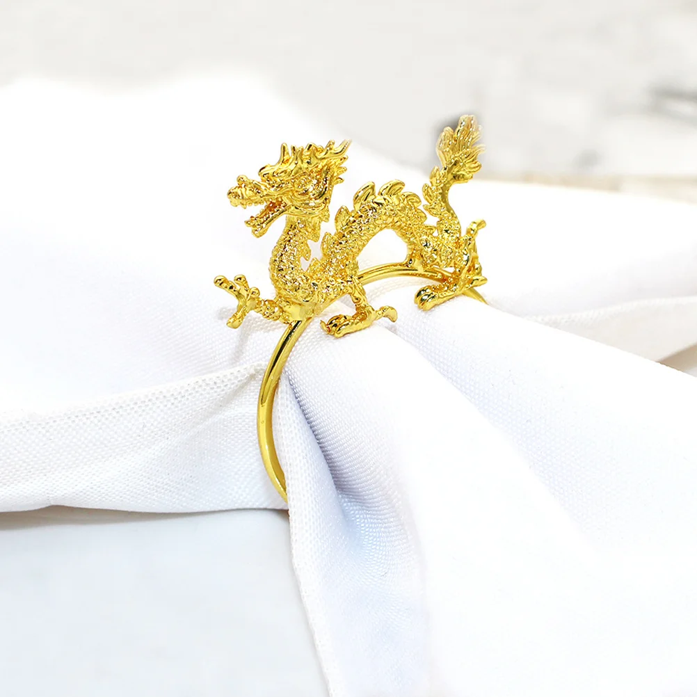 Chinese Dragon Napkin Rings Fengshui Animal Napkin Buckle Holder New Year Party Dining Table Decoration
Chinese Dragon Napkin Rings Fengshui Animal Napkin Buckle Holder New Year Party Dining Table Decoration