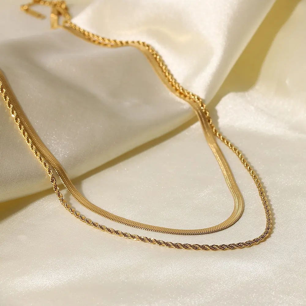 Simple Fashion Stainless Steel Chain Multilayer Necklace For Women Golden Hypoallergenic Trendy Jewelry Party Gift 7 Mallzona S33f6f4ef12a3429c85f0c834fcb8dd7aU Simple Fashion Stainless Steel Chain Multilayer Necklace For Women Golden Hypoallergenic Trendy Jewelry Party Gift Mallzona