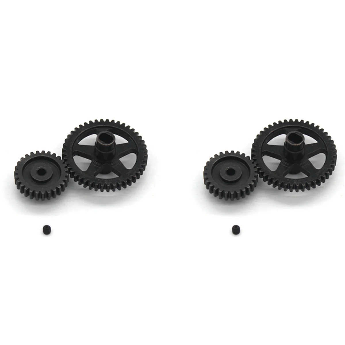 

2X Steel 44T Reduction Gear and 27T Motor Gear for Wltoys 144001 144002 144010 124016 124017 124018 124019 RC Car Parts