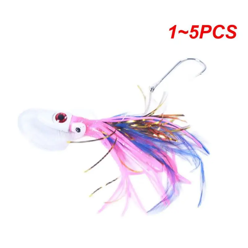 

1~5PCS 13cm/18g Realistic Boat Fishing Lure Octopus Shape Reusable Fishing Bait Portable Crank Hook Fishing Lure