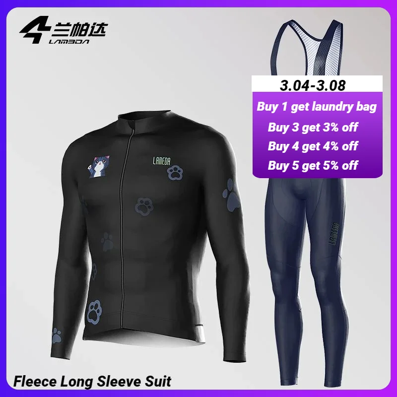 Lameda Waterproof Cycling Clothing Men Fleece Long Sleeve Suit For Autumn Winter Warm Cat Pattern Cycling Suit For Men
Lameda Waterproof Cycling Clothing Men Fleece Long Sleeve Suit For Autumn Winter Warm Cat Pattern Cycling Suit For Men