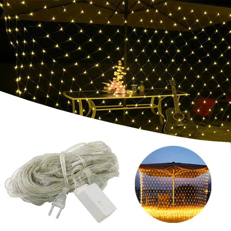 LED Net Light String Fairy Curtain Light Bedroom Decor Outdoor Garden New Year Lamp Christmas Lights Home Wedding Decoration
LED Net Light String Fairy Curtain Light Bedroom Decor Outdoor Garden New Year Lamp Christmas Lights Home Wedding Decoration