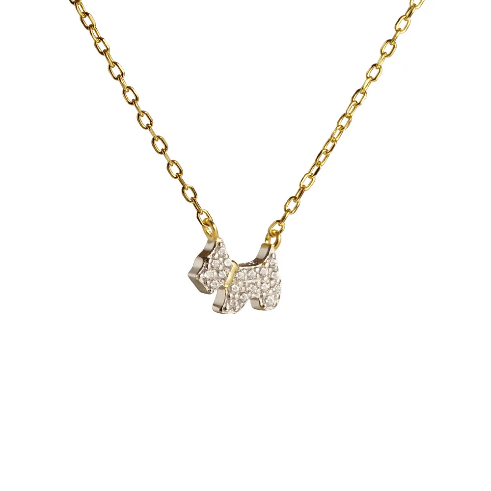 925 Sterling Silver Gold Puppy Animal Pendant Long Chain Necklace Women's Luxury Simple Boutique Jewelry Wedding Gift
925 Sterling Silver Gold Puppy Animal Pendant Long Chain Necklace Women's Luxury Simple Boutique Jewelry Wedding Gift