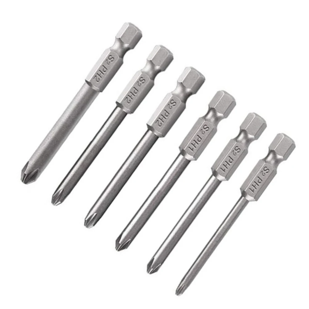 Single Head Screwdriver Bits Φ3.0 - Φ6.0 50mm / 2inch Long 6.35mm / 1/4" 6pcs For Cross Head Hex High Hardness
Single Head Screwdriver Bits Φ3.0 - Φ6.0 50mm / 2inch Long 6.35mm / 1/4" 6pcs For Cross Head Hex High Hardness