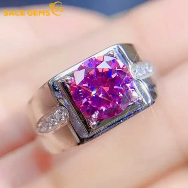 SACE GEMS GRA Certified D Color 2ct Moissanite Ring for Men S925 Sterling Silver Wedding Diamond Band Party Luxury Fine Jewelry
SACE GEMS GRA Certified D Color 2ct Moissanite Ring for Men S925 Sterling Silver Wedding Diamond Band Party Luxury Fine Jewelry