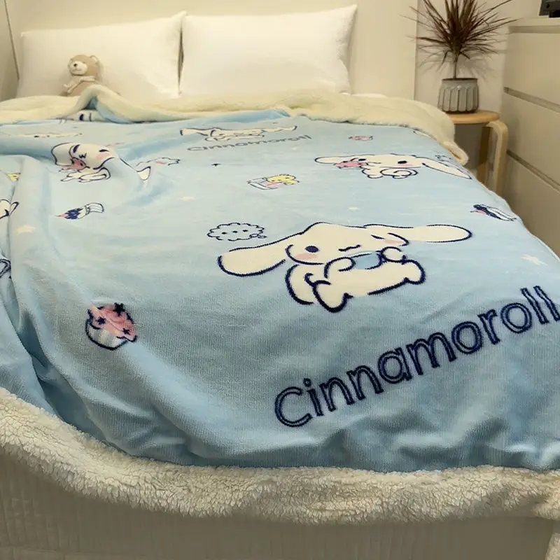 Cinnamoroll Hello Kitty Kawaii Anime Winter Lamb Wool Blanket Cute Cartoon Kuromi My Melody Bed Comforter Coral Velvet Girls Toy
Cinnamoroll Hello Kitty Kawaii Anime Winter Lamb Wool Blanket Cute Cartoon Kuromi My Melody Bed Comforter Coral Velvet Girls Toy