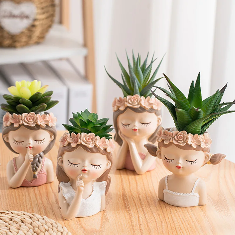 1pc Resin Cute Girl Flower Pot Succulents Air Plants Fairy Planter Figurines Garden Home Tabletop Decoration
1pc Resin Cute Girl Flower Pot Succulents Air Plants Fairy Planter Figurines Garden Home Tabletop Decoration