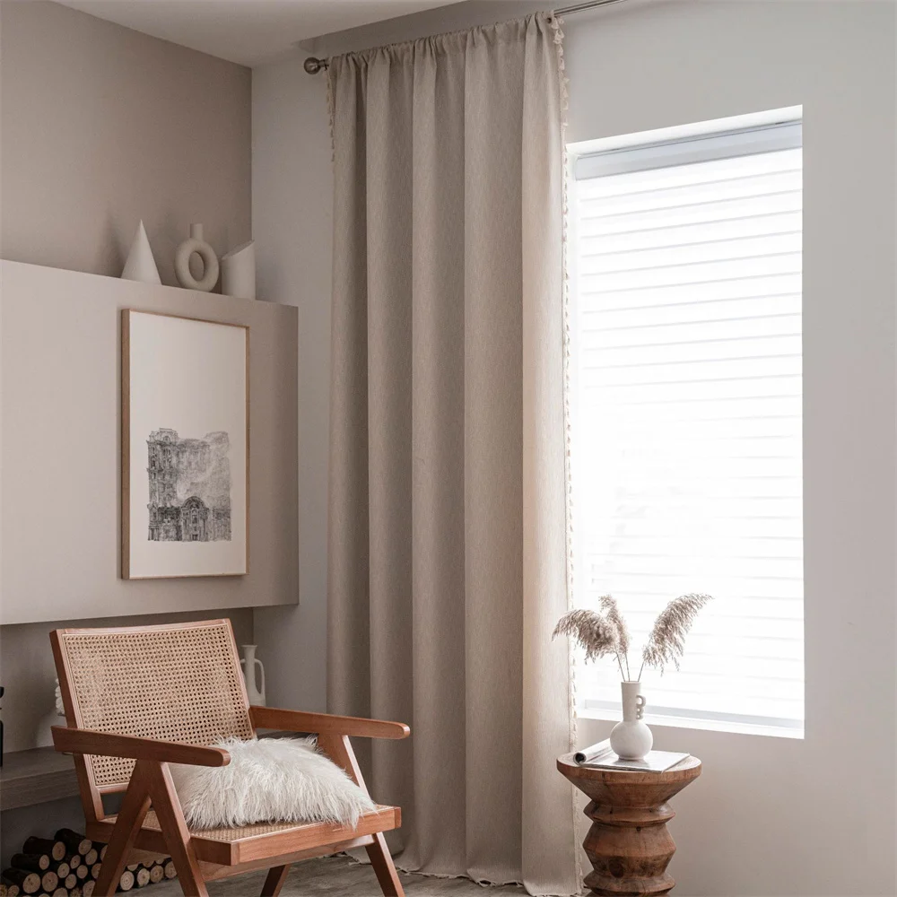 Cotton Linen Boho Solid Color with Tassels Window Curtain Blackout Valance for The Luxury Living Room Curtains for Living Room
Cotton Linen Boho Solid Color with Tassels Window Curtain Blackout Valance for The Luxury Living Room Curtains for Living Room