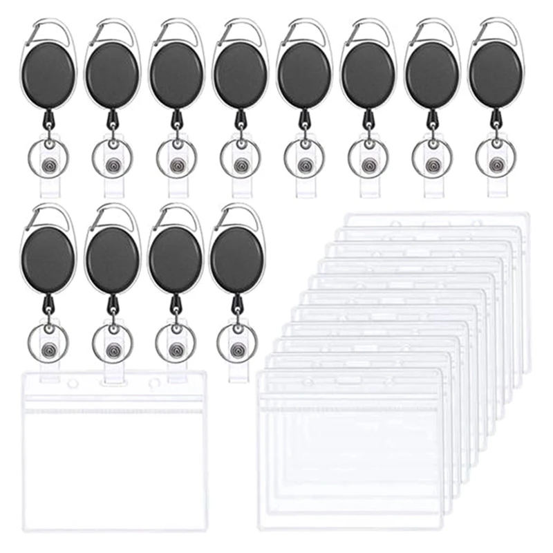 1 SET Plastic Card Holder With Clip Badge Reels Retractable Heavy Duty Clear Id Card Holder
1 SET Plastic Card Holder With Clip Badge Reels Retractable Heavy Duty Clear Id Card Holder