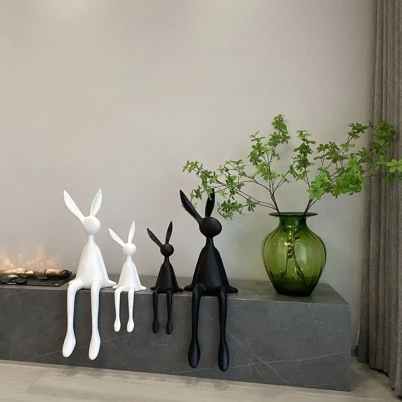 Long-eared rabbit sitting posture decoration living room entrance minimalist creative sculpture decoration
Long-eared rabbit sitting posture decoration living room entrance minimalist creative sculpture decoration
