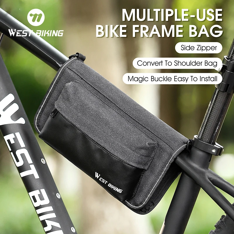 WEST BIKING Bicycle Front Frame Bag Top Tube Pouch Pack Shoulder Phone Bag MTB Repair Tool Storage Pannier Cycling Accessories
WEST BIKING Bicycle Front Frame Bag Top Tube Pouch Pack Shoulder Phone Bag MTB Repair Tool Storage Pannier Cycling Accessories