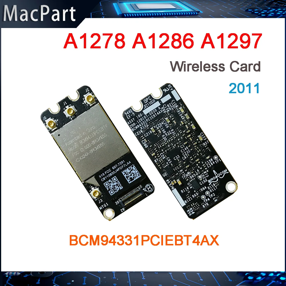 

Original WiFi Airport Card BCM94331PCIEBT4AX Bluetooth 3.0 Wifi Card BT 3.0 For Macbook Pro A1278 A1286 A1297 2011 2012 Years