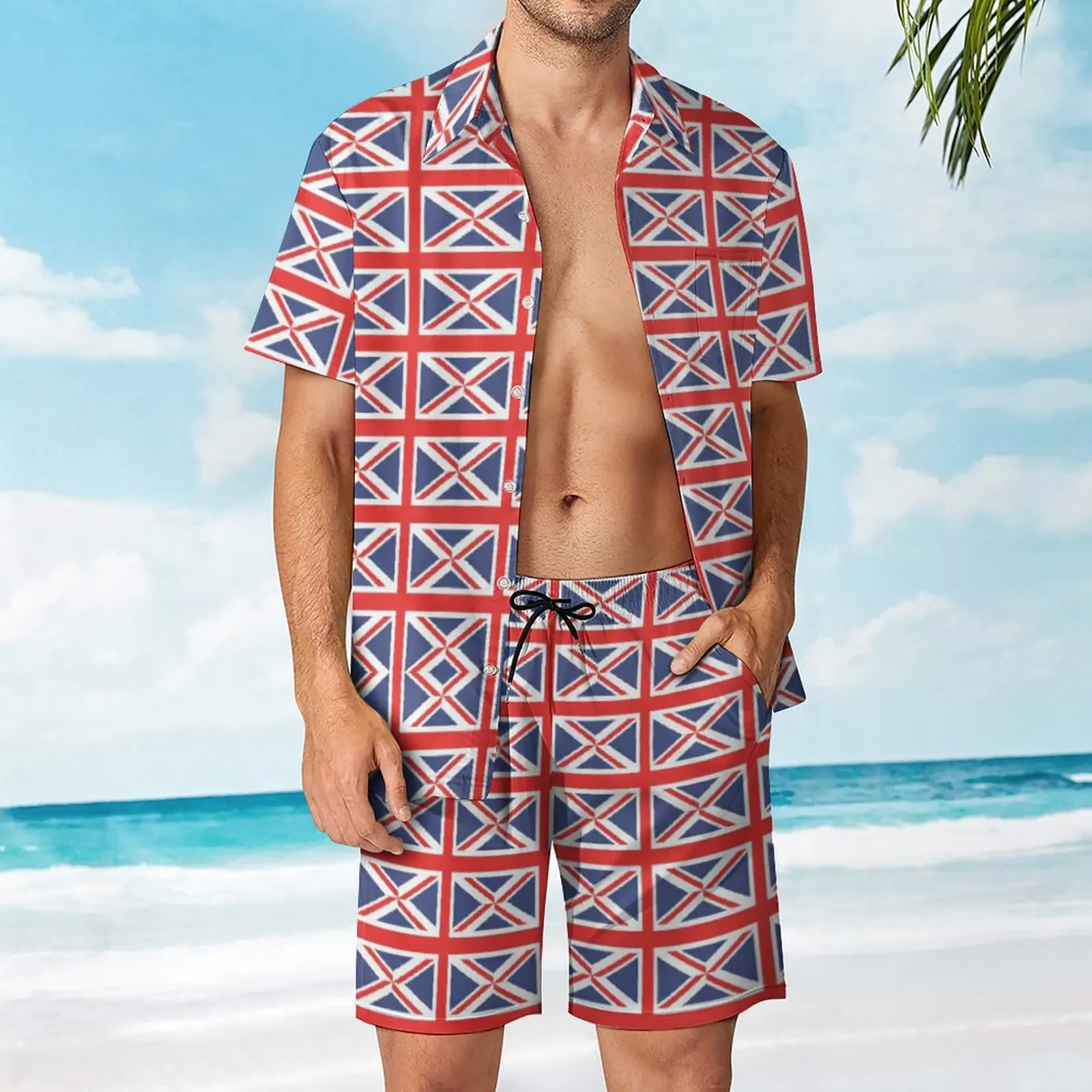 

Union Jack Flag of The United Kingdom. Tapestry Y Home Men's Beach Suit Unique 2 Pieces Coordinates top Quality