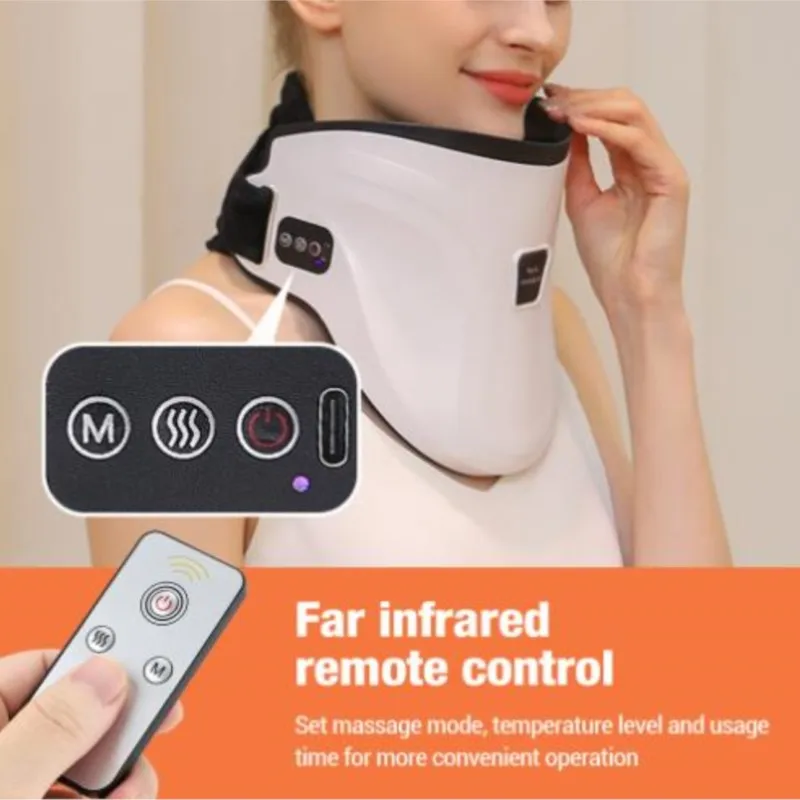

Электрическое устройство для сцепления шеи нагревательный Вибрационный массажер облегчение боли надувной шейный Позвоночник с дистанционным управлением