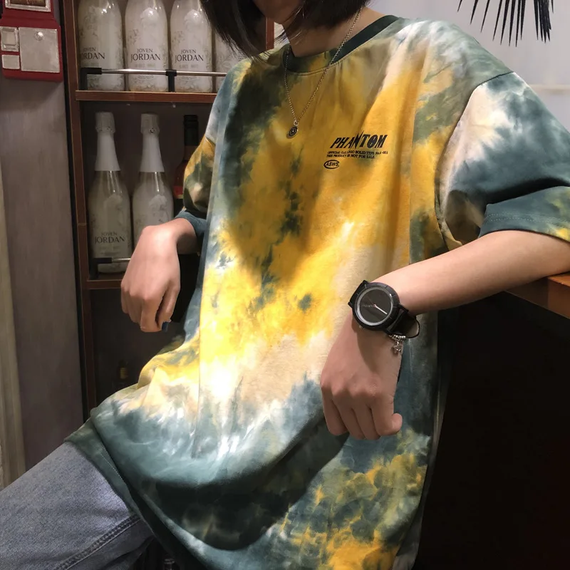 Summer New Tie Dyed Women's 2024 Korean Pullover O-Neck Patchwork Printing Loose and Versatile Casual Short Sleeved T-shirt Tops 
Summer New Tie Dyed Women's 2024 Korean Pullover O-Neck Patchwork Printing Loose and Versatile Casual Short Sleeved T-shirt Tops