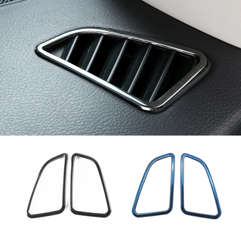 

For Nissan Navara NP300 2017 2018 2019 accessories Car front Small air outlet Decoration Cover Trim Stainless steel Car Styling