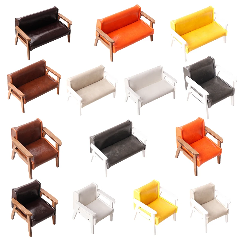 1:12 Dollhouse Miniature Sofa Leather Sofa Single/Double Chair Furniture Model Living Room Decor Toy Doll House Accessories
1:12 Dollhouse Miniature Sofa Leather Sofa Single/Double Chair Furniture Model Living Room Decor Toy Doll House Accessories
