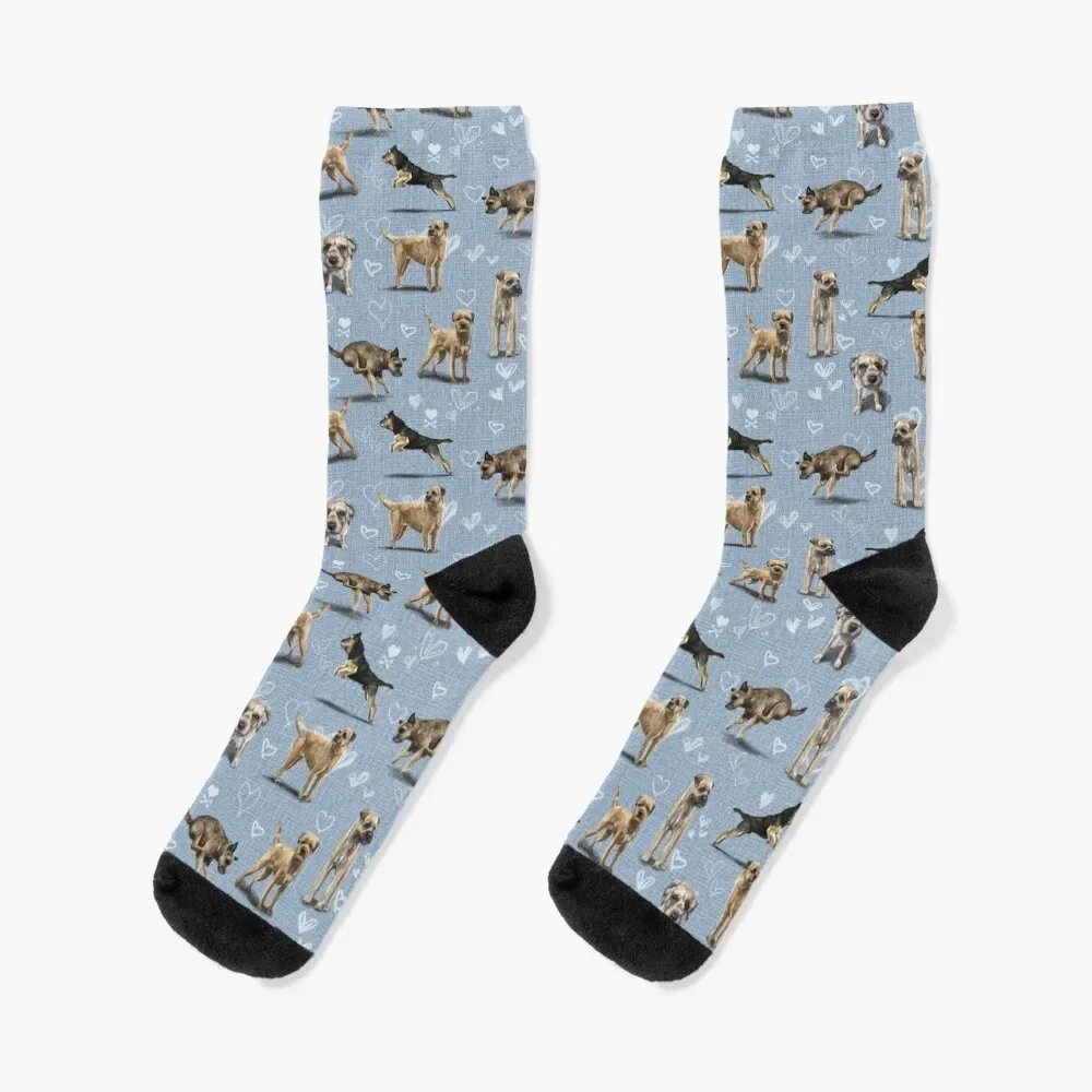 

The Border Terrier Socks golf designer Stockings compression Boy Socks Women's