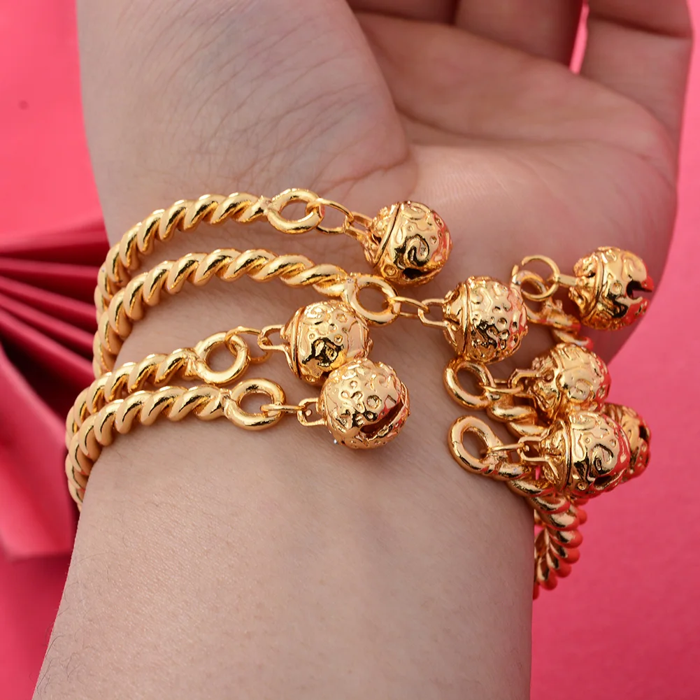 Dubai Indian Ethiopian African Luxury Gold Color Bangles For Women Girls Dubai Bracelet Party Wedding Bell Jewelry Gifts
Dubai Indian Ethiopian African Luxury Gold Color Bangles For Women Girls Dubai Bracelet Party Wedding Bell Jewelry Gifts