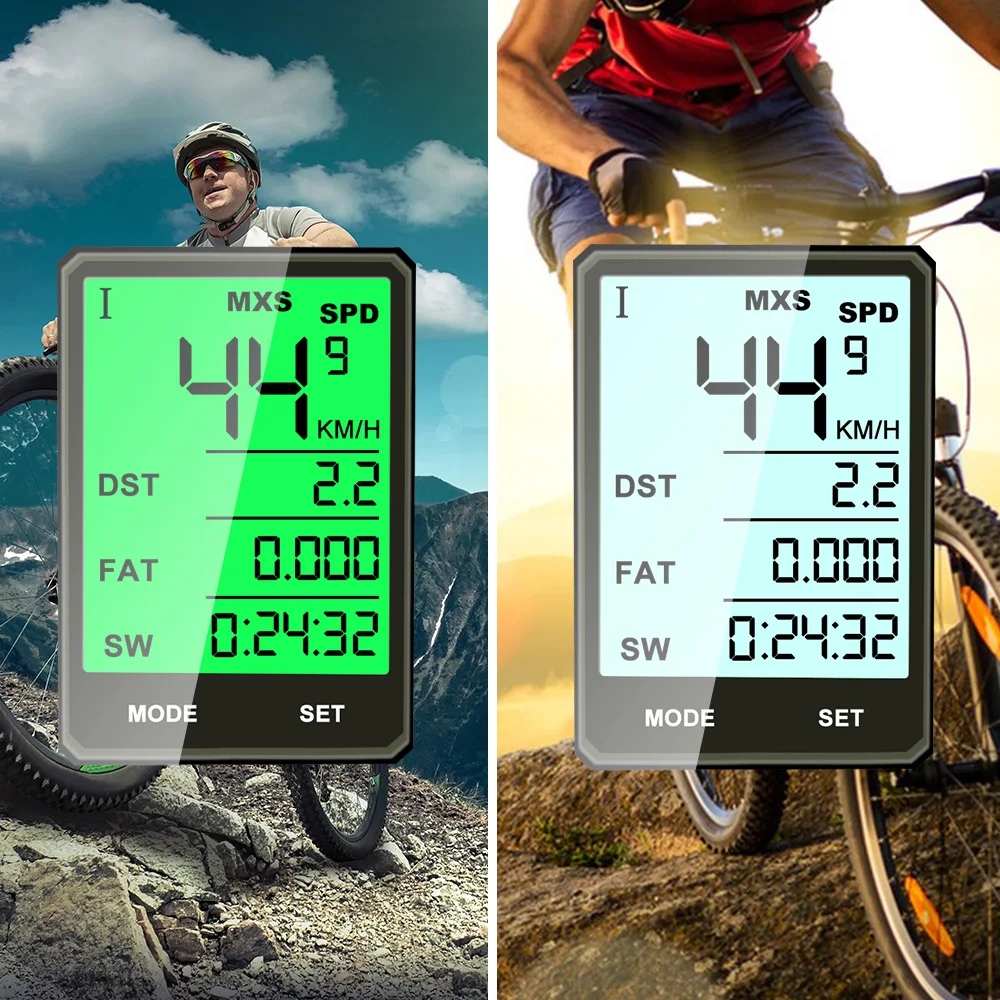 

2023 New Bicycle Cycling Computer Wireless Wired Waterproof digital Bike Speedometer Odometer with Backlight Bike Stopwatch