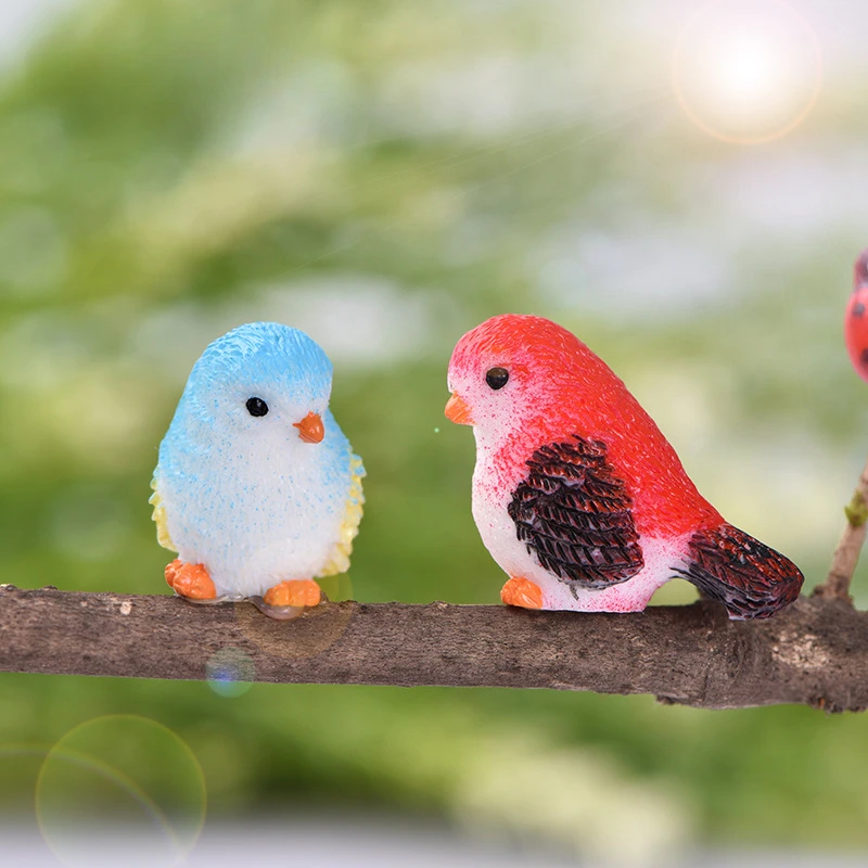 4/8pcs Cute Cartoon Colorful Bird Decoration Moss Micro Landscape Sparrow Home Decor Fairy Garden Miniatures Resin Ornament Gift
4/8pcs Cute Cartoon Colorful Bird Decoration Moss Micro Landscape Sparrow Home Decor Fairy Garden Miniatures Resin Ornament Gift
