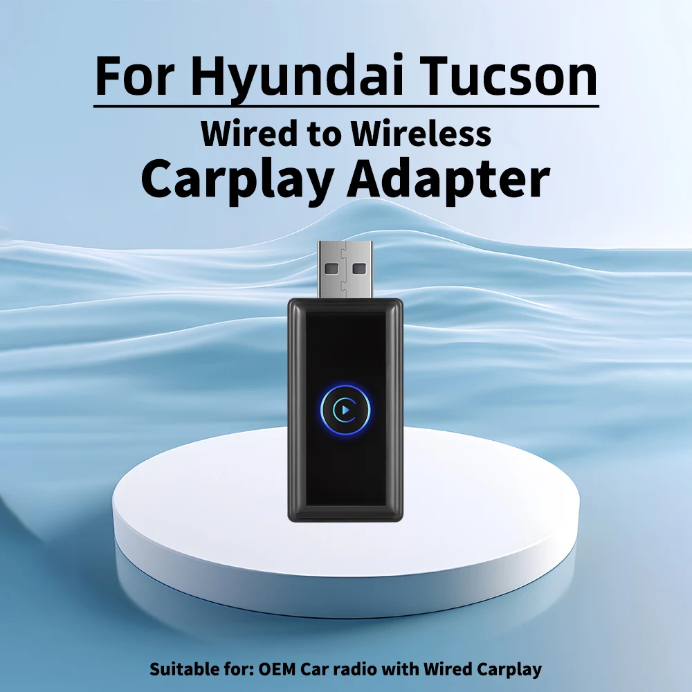 

LED Mini Smart AI Box Wireless Carplay Adapter for Hyundai Tucson USB Dongle Car OEM Wired Carplay To Wireless Car P lay Spotify