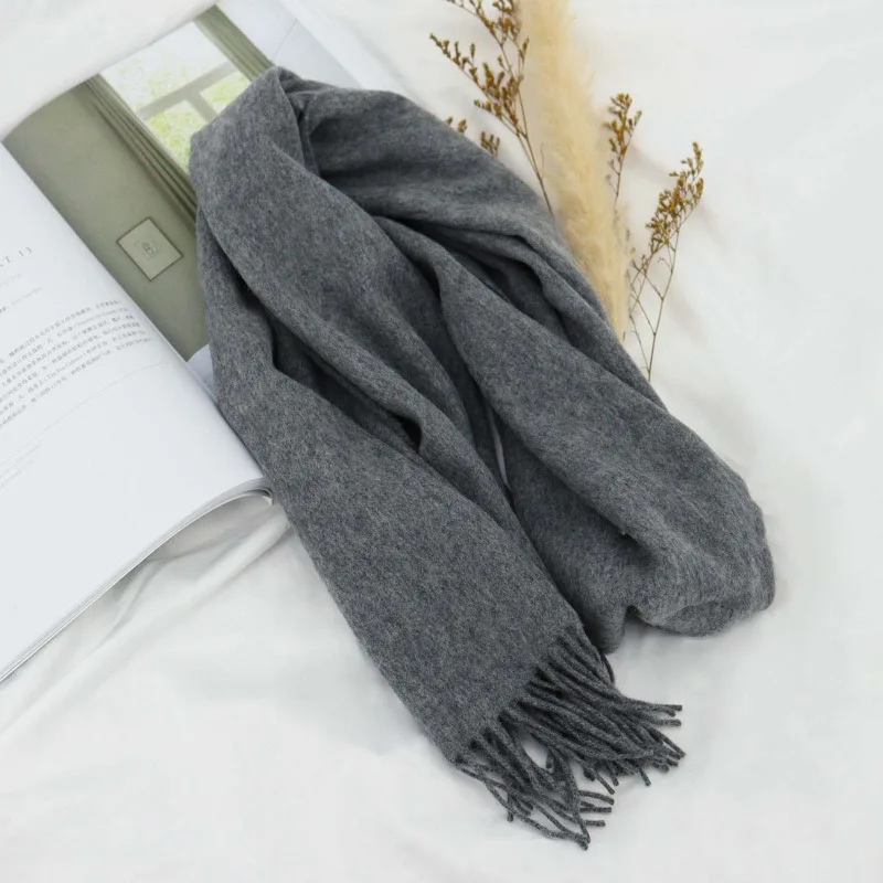 High Quality 100% Wool Scarf Men Women Solid Color Tassel Autumn Winter Business Versatile Classic Warm Soft Muffler Couples 8 Mallzona S3410f22e0d804ba883fb913f39b2302az High Quality 100% Wool Scarf Men Women Solid Color Tassel Autumn Winter Business Versatile Classic Warm Soft Muffler Couples Mallzona
