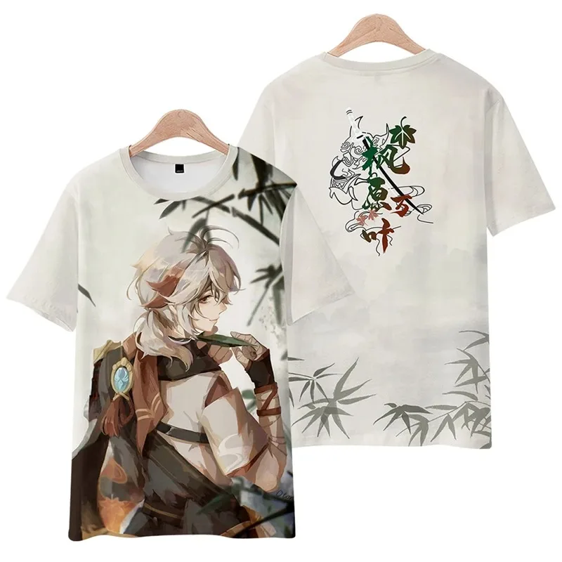 

Genshin impact kaedehara kazuha 3d t shirt men women cosplay costume fashion harajuku graphic tees girls kawaii cartoon tops