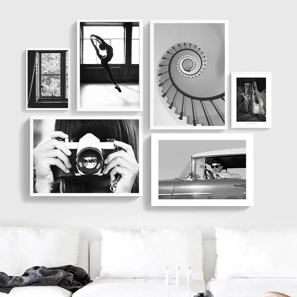 Fashion Woman Retro Black White Stairs Window Wall Art Canvas Painting Nordic Posters and Prints Wall Pictures Living Room Decor
Fashion Woman Retro Black White Stairs Window Wall Art Canvas Painting Nordic Posters and Prints Wall Pictures Living Room Decor