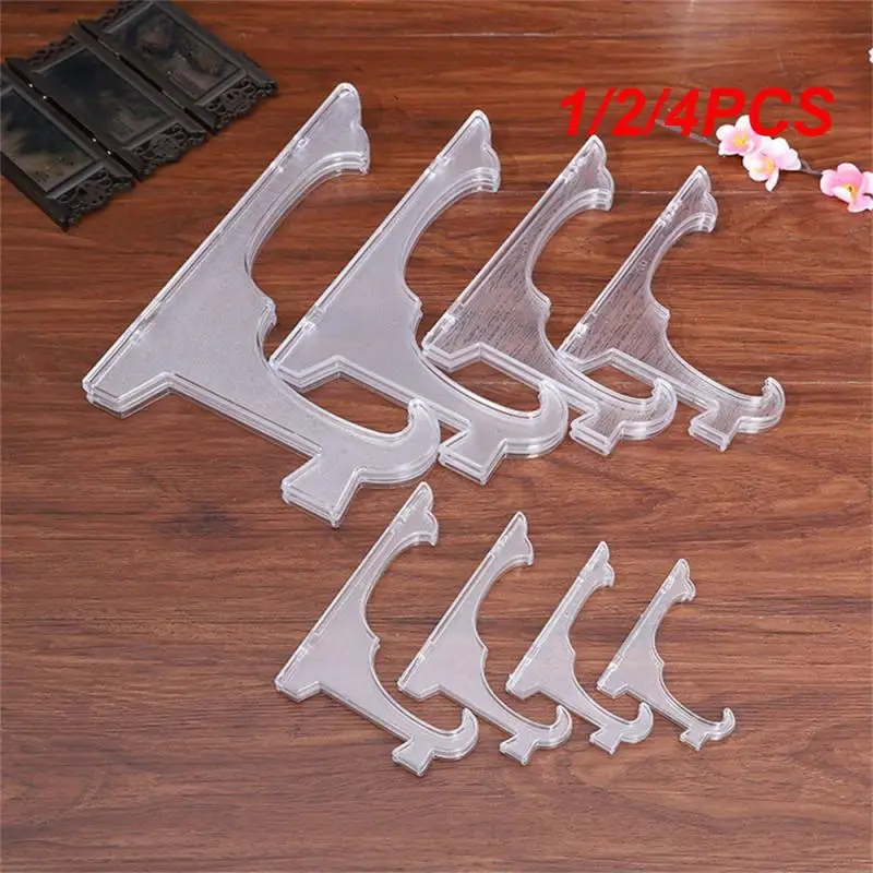 

1/2/4PCS Bracket Panel Durable Fold Easy To Use Place Firmly Kitchen Tools Decoration Tools Transparent Adjustment Bracket Label