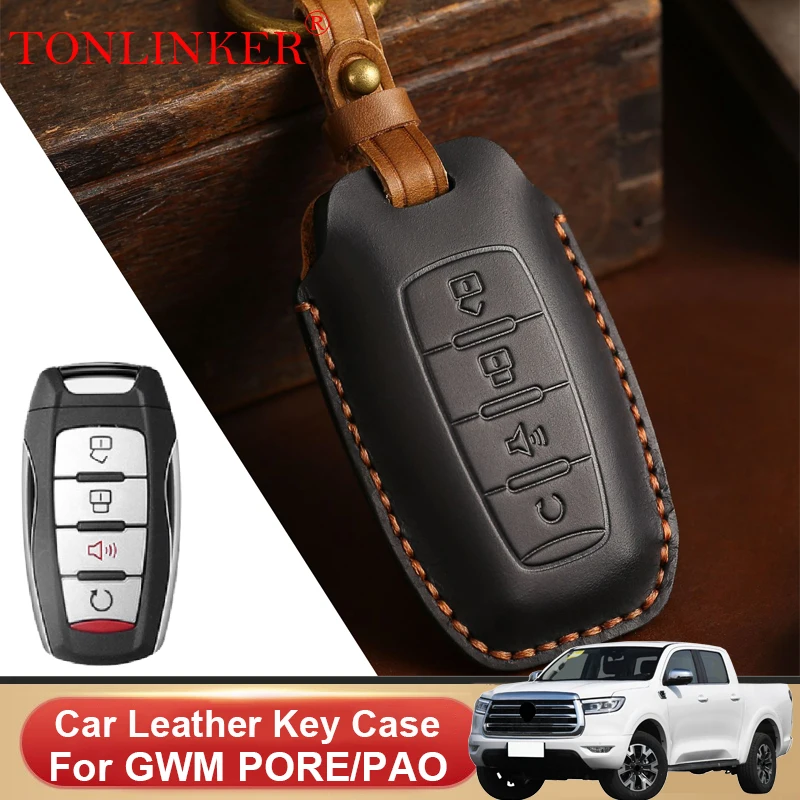 Genuine Leather Car Dedicated Key Case For GWM PORE 2020 2021 Great Wall PAO Car Holder Shell Remote Cover Keychain Accessories
Genuine Leather Car Dedicated Key Case For GWM PORE 2020 2021 Great Wall PAO Car Holder Shell Remote Cover Keychain Accessories
