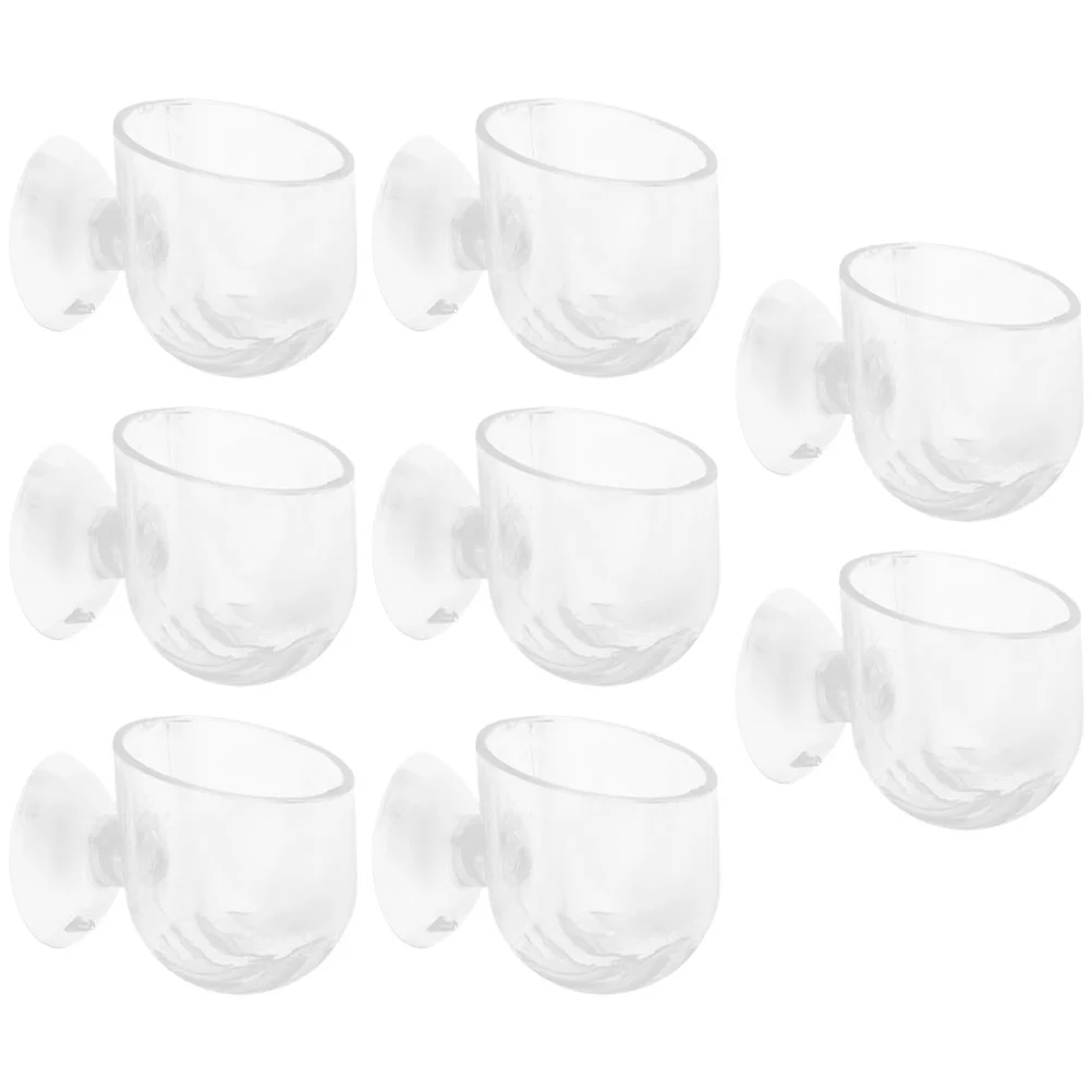 

4/8pcs Hanging Aquarium Planter Fish Food Feeding Cups Shrimp Feeder Aquarium Plant Holder Acrylic Planting Cup Plant Holders